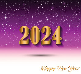 2024 Happy New Year background.