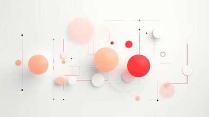 A colorful collage of circles and line on a white background, arranged in a playful and whimsical way