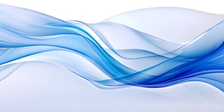 abstract blue wave with white background 