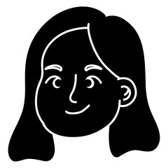 woman long hair character