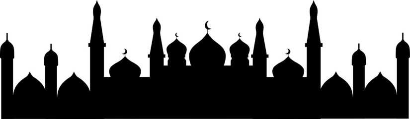 mosque silhouette illustration