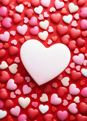 Happy Valentine Day background with hearts