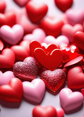 Obraz premium Happy Valentine Day background with hearts