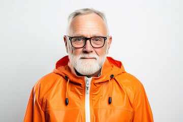 Obraz premium Generative AI picture image of attractive cheerful man walking outdoors summer day