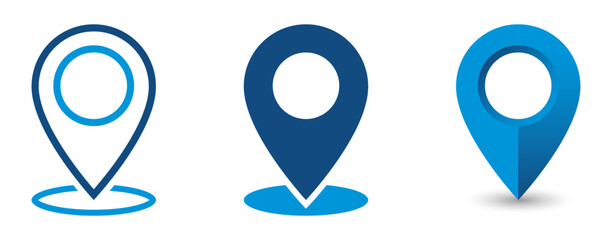 Location icon. Pin map. Map pin icon. GPS location symbol