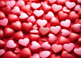 Happy Valentine Day background with hearts