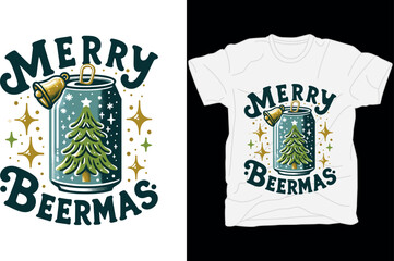Merry Beermas,  Beer Christmas t-shirt design