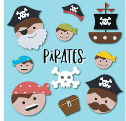 Cute pirates clipart 