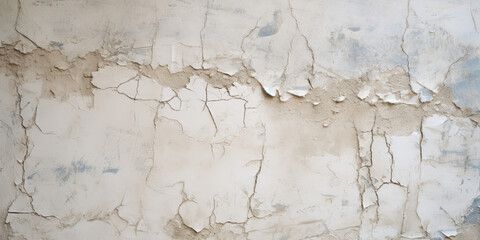 Obraz premium Cracked peeling concrete textured wall background backdrop cracks in walls, generated ai