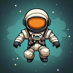 Cute Astronaut Hand Stand , Cartoon Graphic Design, Background Hd For Designer