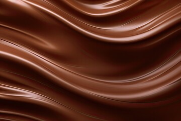 Satin smoothness. Abstract chocolate waves in elegant art. Liquid elegance. Flowing in modern...