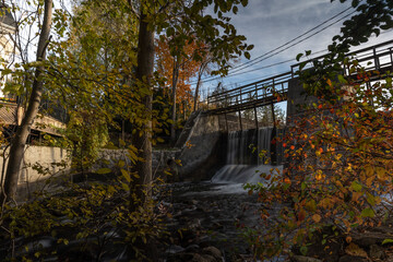 Beautiful Waterfall Flowing During Fall