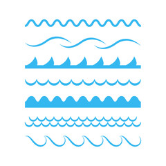 Abstract water waves vector flat elements set