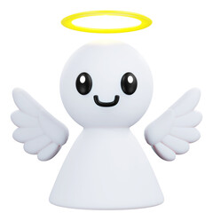 Angel doll, 3d rendering illustration.