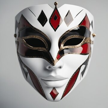 carnival harlequin mask, black background