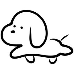 Lines, illustrations, single lines, funny cartoons