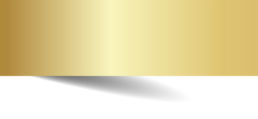 Fototapeta premium Gold paper rectangle and shadow, banners, label