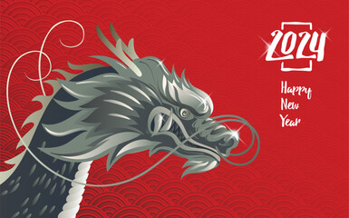 Happy chinese new year 2024 Zodiac sign dragon - 674669504