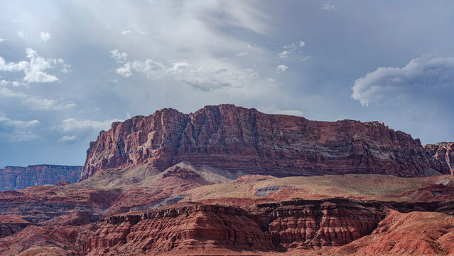 Outstanding beauty of a Vermilion Cliffs mesa viewed from Highway 89a in Arizona