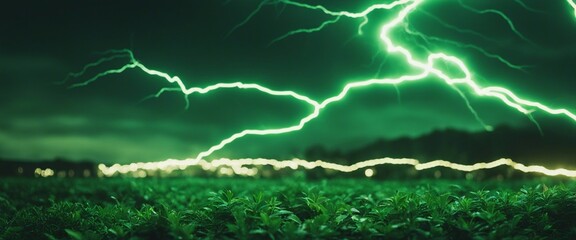 green lightning wallpaper