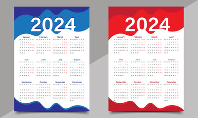Calendar Design Template One page or wall calendar design.