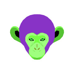 monkey ape chimpanzee animal silhouette character icon