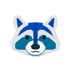 Raccoon Pet Animal Imaginary Color Silhouette Cartoon Logo Label Character Pattern Icon 