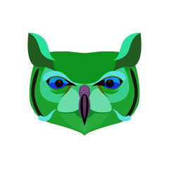 Owl Bird Doodle Funny Handpainted Imaginary Colored Icon