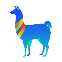 llama lama camel wild pet animal livestock logo veterinary pattern label character icon