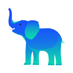 Elephant Wild Safari Animal Pet Cartoon Circus Show Graphic Portrait Icon Element