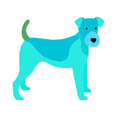 Dog Pet Animal Imaginary Color Silhouette Cartoon Logo Label Character Pattern Icon 