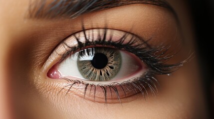 Naklejka premium Classic volumetric black false eyelashes make women's eyes beautiful.