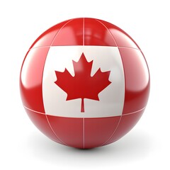 Obraz premium 3d ball in national colors of Canada