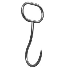 3D rendering illustration of a hay or meat hook