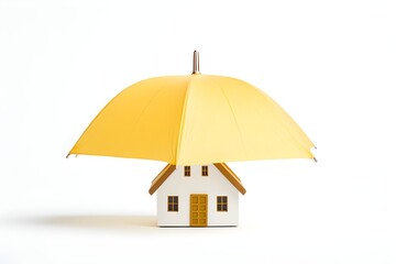 House under umbrella, concept of insurance background