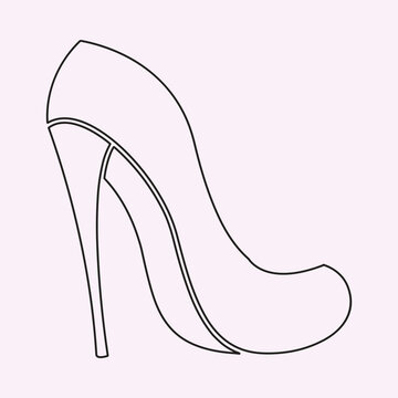 Black high heels icon vector