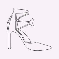 Black high heels icon vector