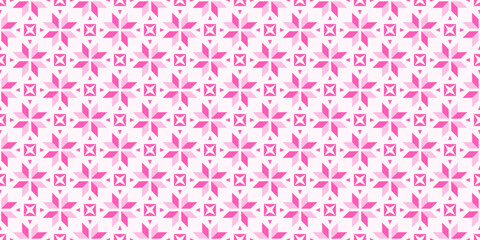 Cute and beautiful pink geometric floor seamless pattern for wall decoration, wallpaper, background, fabric, ornament, interior design and wrapping paper