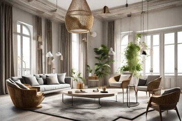 Fototapeta premium living room interior