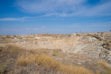 Ruins in the ancient city of Gordion. Gordion was listed as UNESCO World Heritage Site.