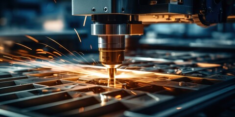 CNC Macro Laser Machine Spark Cutting Metal Sheets Industrial Signage Blue Steel Plasma Technology