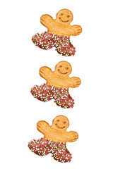 gingerbread man christmas cookie cinnamon, vanilla, ginger christmas sweet dessert holiday baking treat new year meal food snack on the table copy space food background