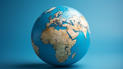 a globe with a map on it