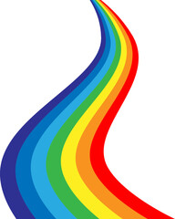 Rainbow vector illustration. Colorful abstract design. Color graphic symbol rain bow.