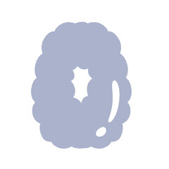 Number Alphabet Cloud Bubble Cute Typography pastel colorful Trendy Retro Y2k childish for birthday nursery baby shower