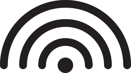 Wi Fi symbol signal connection. Vector wireless internet technology sign. Wifi network communication icon.