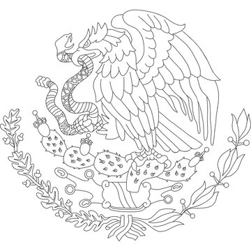 Symbol of Mexico flag emblem