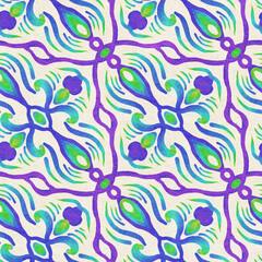 stylized ethnic pattern.