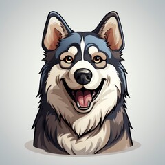 Cute Husky Dog , Cartoon Graphic Design, Background Hd For Designer