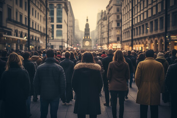 Obraz premium the crowd in the city